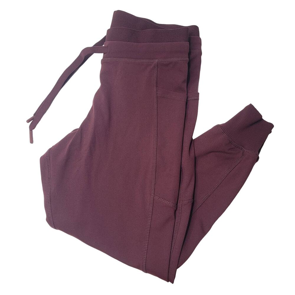 Mono B Burgundy Capri Hybrid Leggings Sz Medium - Picture 3 of 13